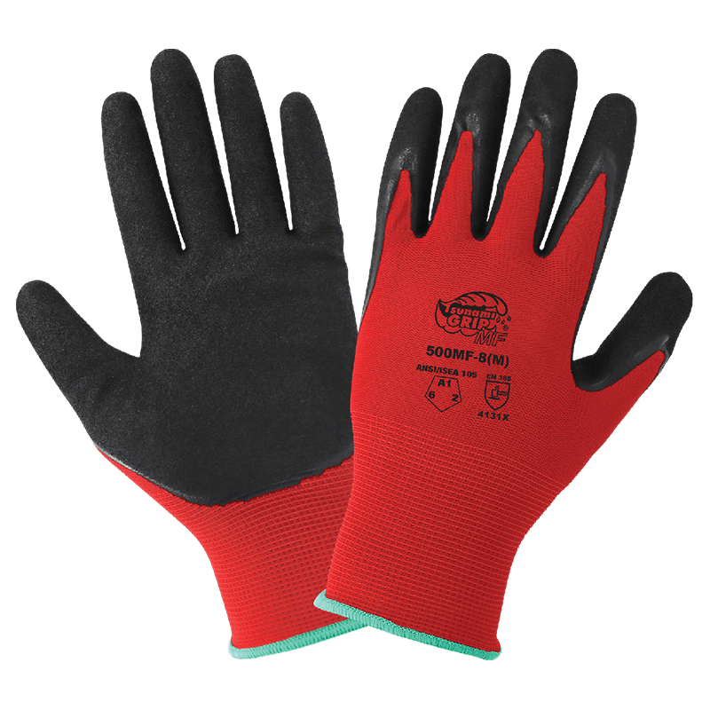 Guante de nylon galga 13, palma de nitrilo PM-500M